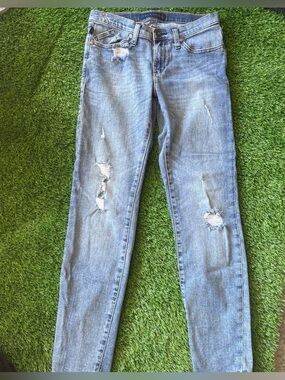 Light Blue Distressed Women's Jeans